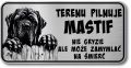 Tabliczka uwaga pies Mastif