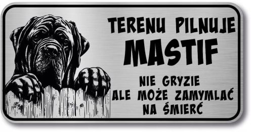 Tabliczka uwaga pies Mastif