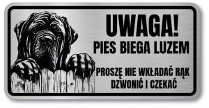 Groźny pies Tabliczka Mastif