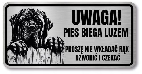 Groźny pies Tabliczka Mastif