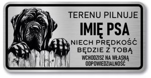 Groźny pies Tabliczka Mastif