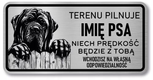 Groźny pies Tabliczka Mastif