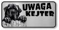 Tabliczka uwaga pies Mastif Kejter