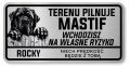 Tabliczka uwaga pies Mastif