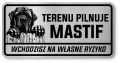 Tabliczka uwaga pies Mastif