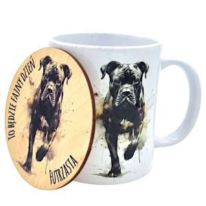Kubek i podkładka z nadrukiem Cane Corso Kawusia była?
