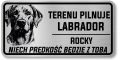 Uwaga pies tabliczka 20x10 Labrador
