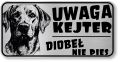 Uwaga pies tabliczka 20x10 Labrador
