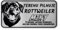 Uwaga pies tabliczka 20x10 Rottweiler