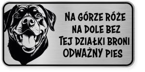 Uwaga pies tabliczka 20x10 Rottweiler