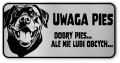 Uwaga pies tabliczka 20x10 Rottweiler