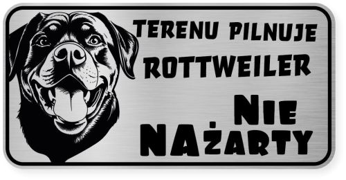 Uwaga pies tabliczka 20x10 Rottweiler