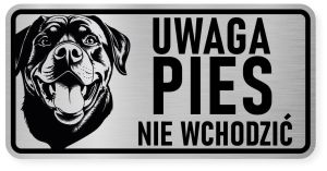 Uwaga pies tabliczka 20x10 Rottweiler
