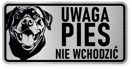 Uwaga pies tabliczka 20x10 Rottweiler