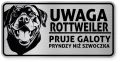 Uwaga pies tabliczka 20x10 Rottweiler