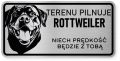 Uwaga pies tabliczka 20x10 Rottweiler