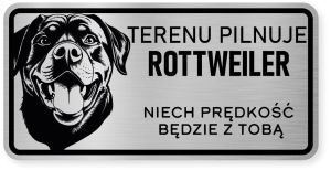 Uwaga pies tabliczka 20x10 Rottweiler