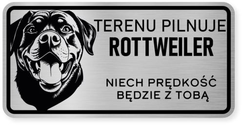 Uwaga pies tabliczka 20x10 Rottweiler