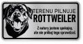 Uwaga pies tabliczka 20x10 Rottweiler