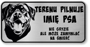Uwaga pies tabliczka 20x10 Rottweiler