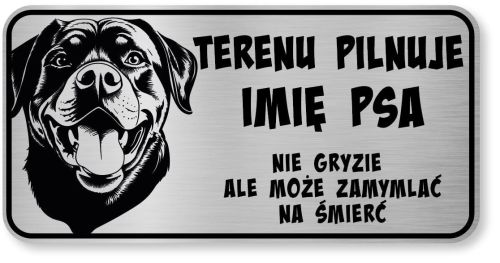 Uwaga pies tabliczka 20x10 Rottweiler