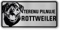 Uwaga pies tabliczka 20x10 Rottweiler
