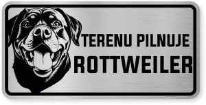 Uwaga pies tabliczka 20x10 Rottweiler
