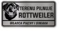 Uwaga pies tabliczka 20x10 Rottweiler