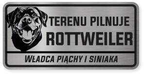 Uwaga pies tabliczka 20x10 Rottweiler