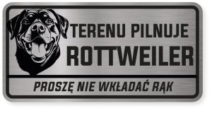 Uwaga pies tabliczka 20x10 Rottweiler