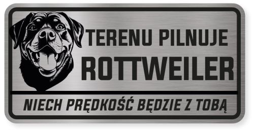 Uwaga pies tabliczka 20x10 Rottweiler