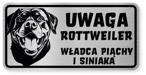 Uwaga pies tabliczka 20x10 Rottweiler