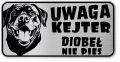Uwaga pies tabliczka 20x10 Rottweiler