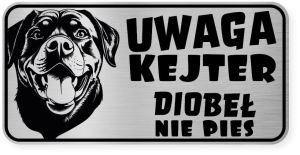 Uwaga pies tabliczka 20x10 Rottweiler