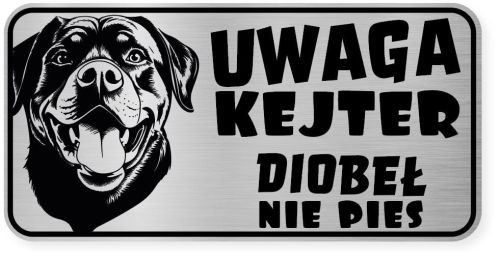 Uwaga pies tabliczka 20x10 Rottweiler