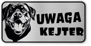 Uwaga pies tabliczka 20x10 Rottweiler