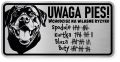 Uwaga pies tabliczka 20x10 Rottweiler Śmieszna