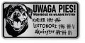 Uwaga pies tabliczka 20x10 Rottweiler