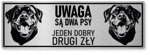 Uwaga pies tabliczka 30x10 Rottweiler