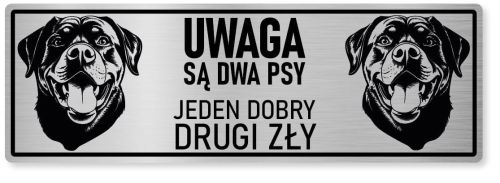 Uwaga pies tabliczka 30x10 Rottweiler