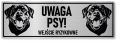 Uwaga pies tabliczka 30x10 Rottweiler65