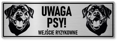 Uwaga pies tabliczka 30x10 Rottweiler65