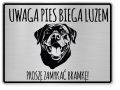 Uwaga pies tabliczka 20X15 Rottweiler