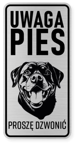 Uwaga pies tabliczka 10X20 Rottweiler