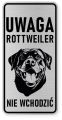Uwaga pies tabliczka 10X20 Rottweiler