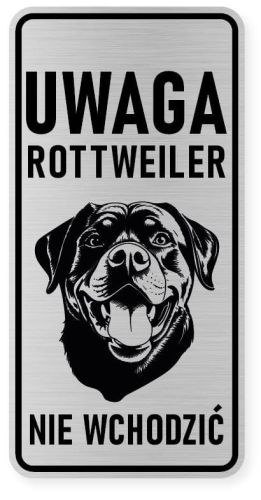 Uwaga pies tabliczka 10X20 Rottweiler