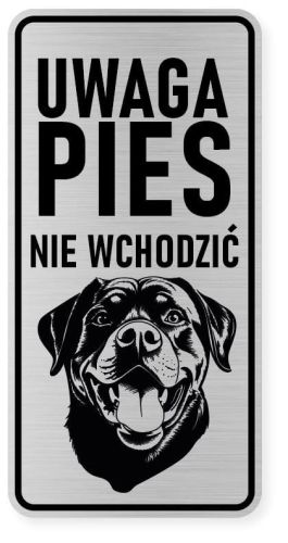 Uwaga pies tabliczka 10X20 Rottweiler