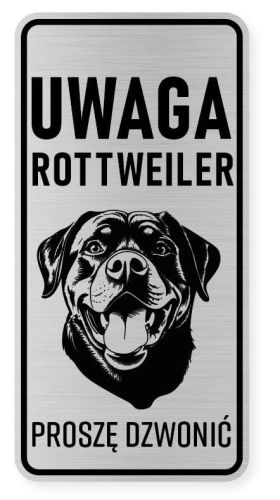 Uwaga pies tabliczka 10X20 Rottweiler