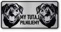 Uwaga pies tabliczka 20x10 Rottweiler