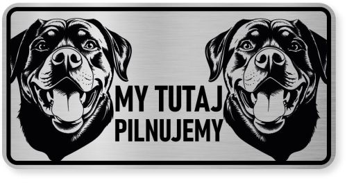 Uwaga pies tabliczka 20x10 Rottweiler